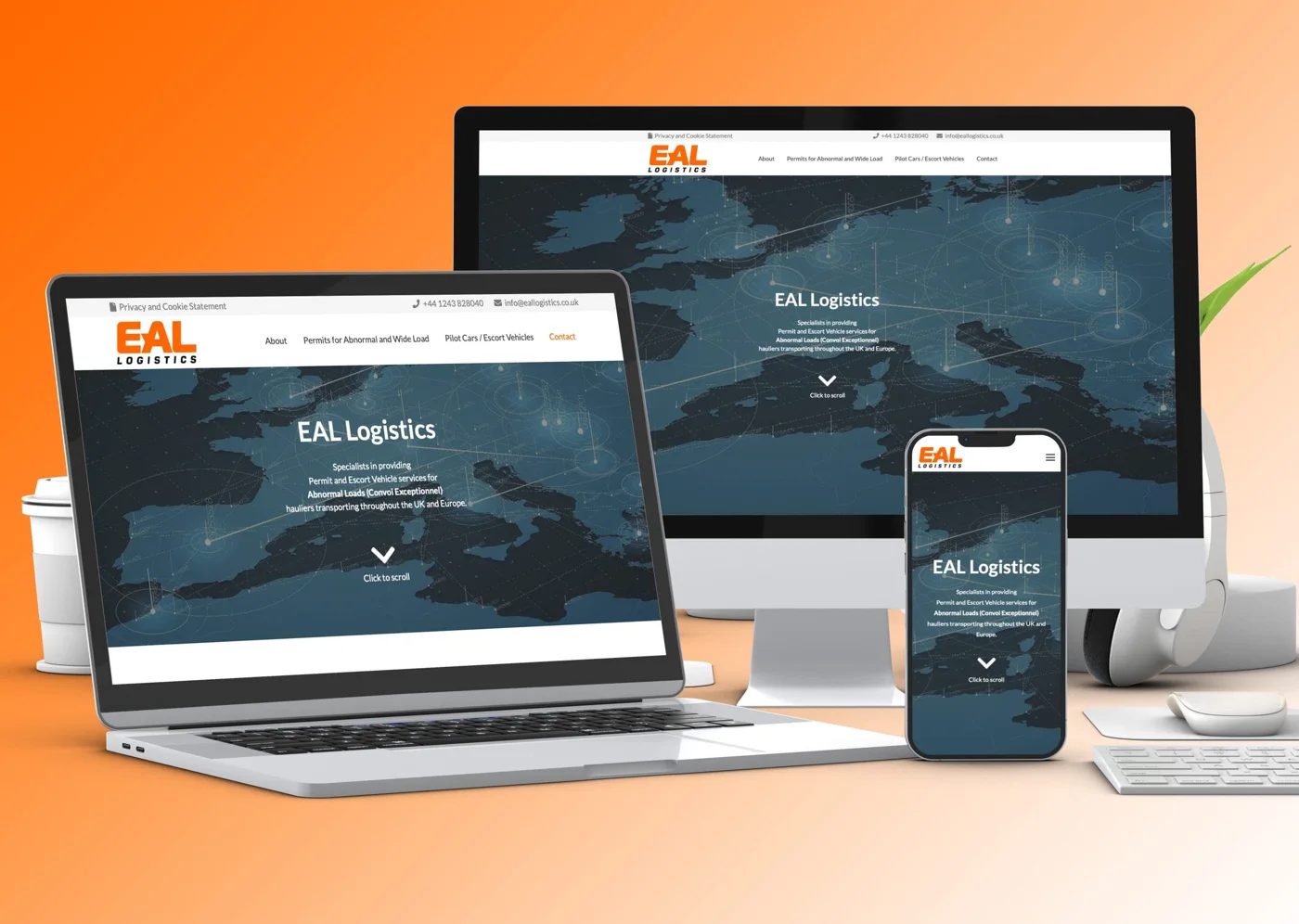 EAL Logistics website design