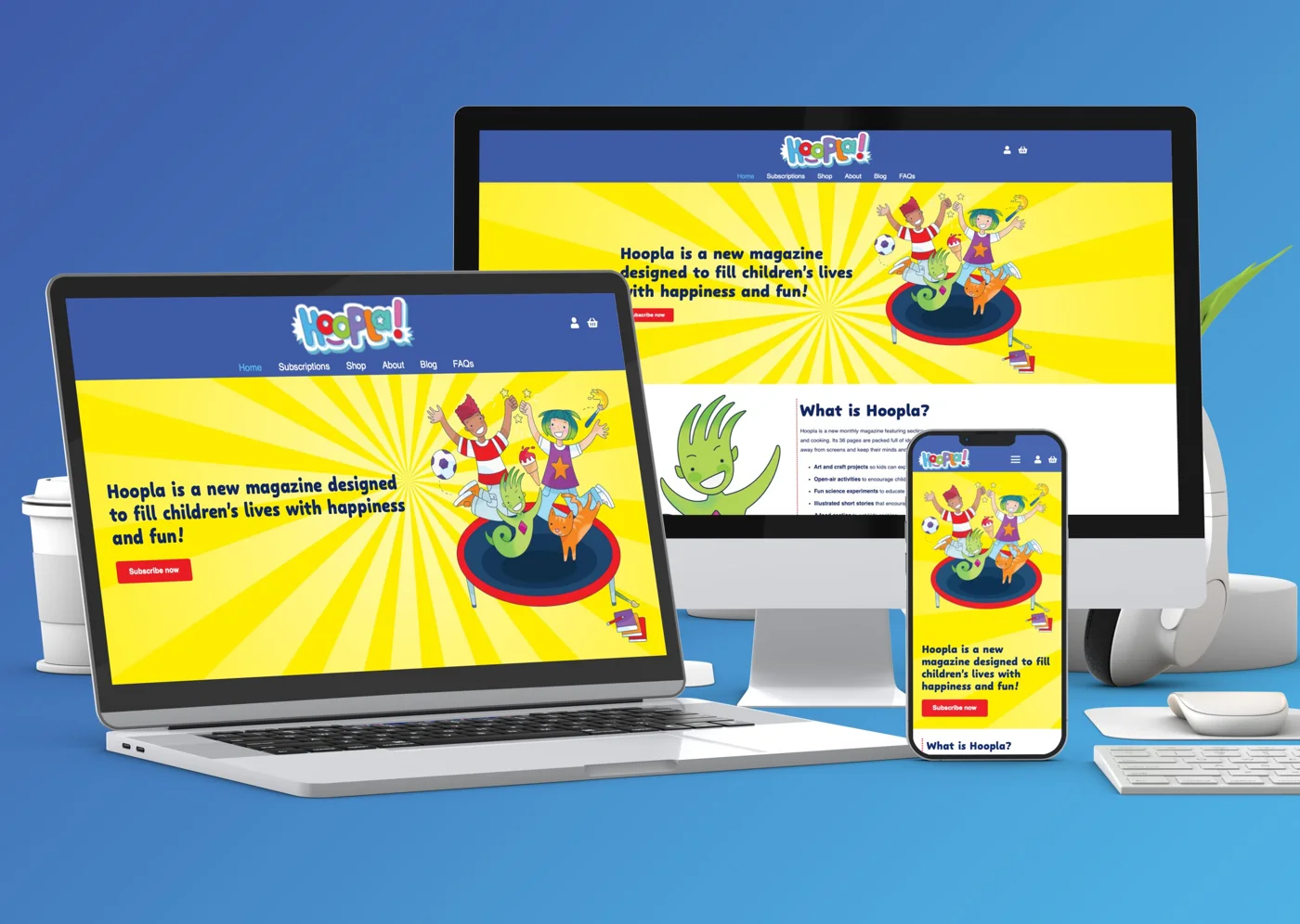 Hoopla Mag website design