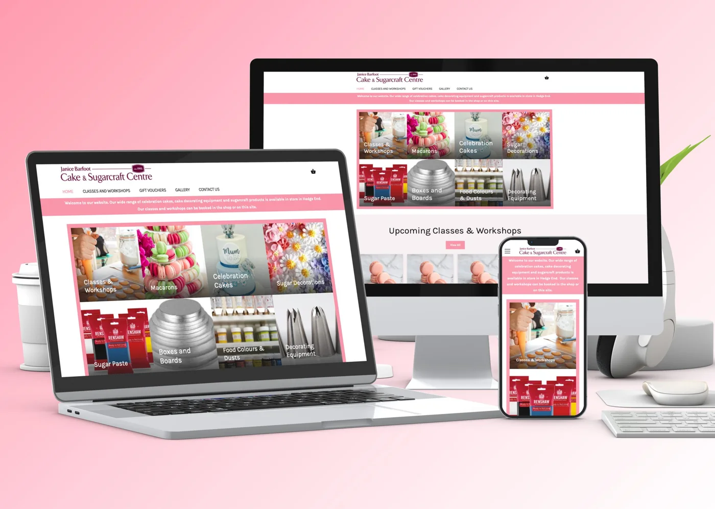 Janice Barfoot Cakes website design