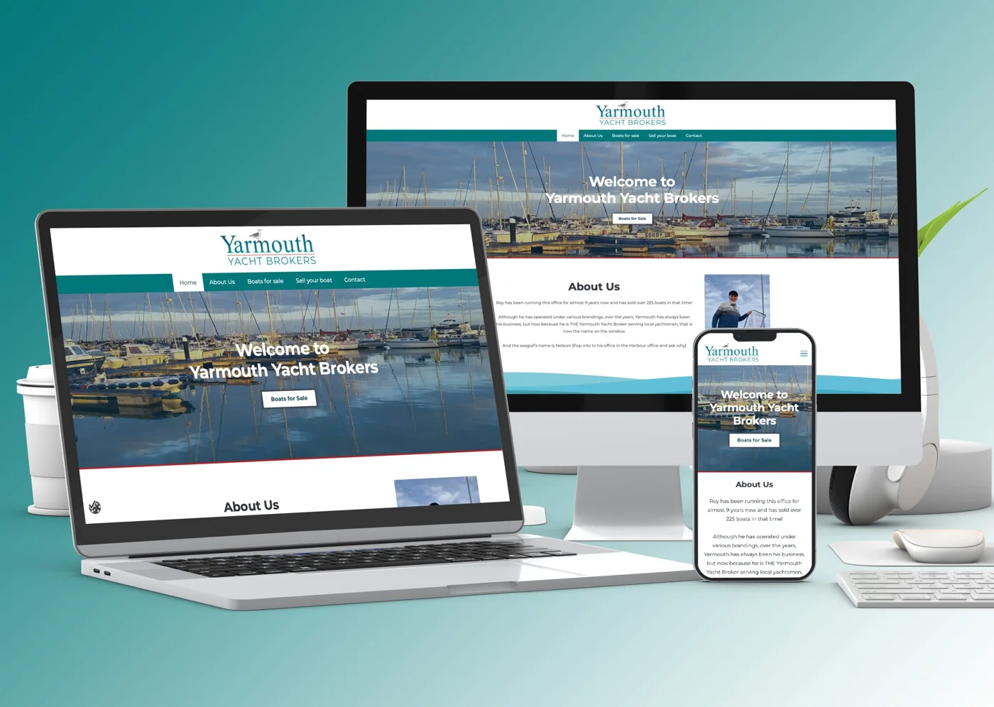 Yarmouth Yacht Brokers website design